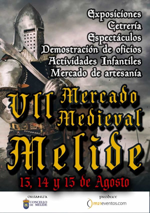 7mo. MERCADO MEDIEVAL en Melide, La Coruña del 13 al 15 de Agosto del 2018 – Bases de participacion