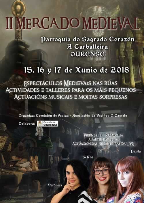 2º Mercado Medieval A Carballeira en Ourense del 15 al 17 de Junio del 2018
