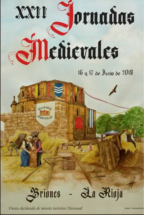 Programacion de actividades en Jornadas Medievales de Briones. Declaradas de Interés Turístico Nacional. 16 y 17 de Junio del 2018