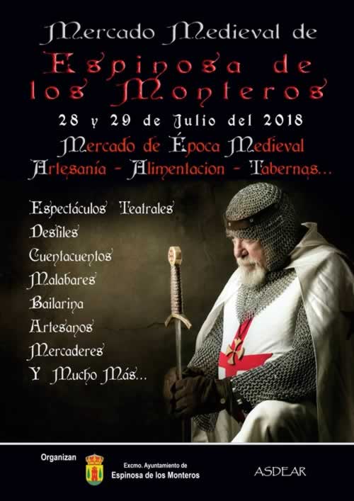 MERCADO MEDIEVAL en Espinosa de los Monteros, Burgos – 28 y 29 de Julio del 2018