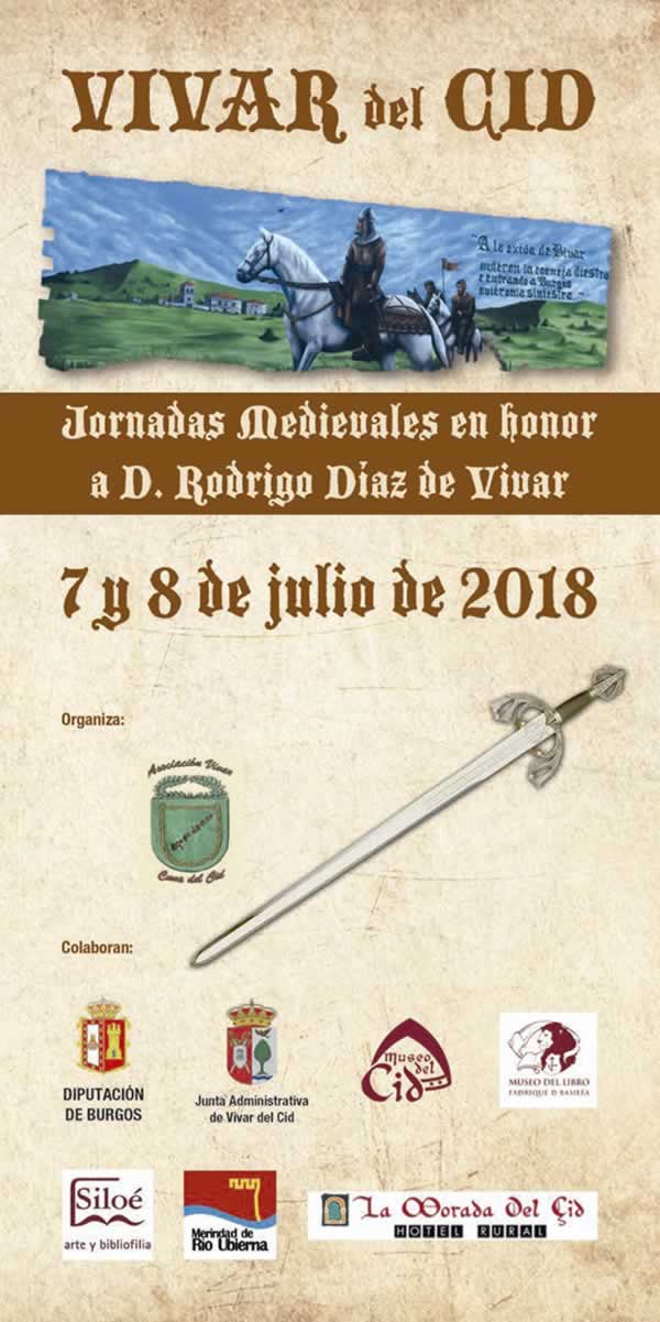 Bases de participacion en las Jornadas medievales en  VIVAR DEL CID (BURGOS)  7 y 8 de Julio 2018 .