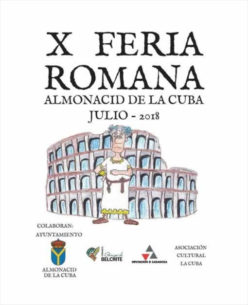 Programacion de actividades de la Feria romana de Almonacid de La Cuba, Zaragoza – 06 y 07 de Julio del 2018