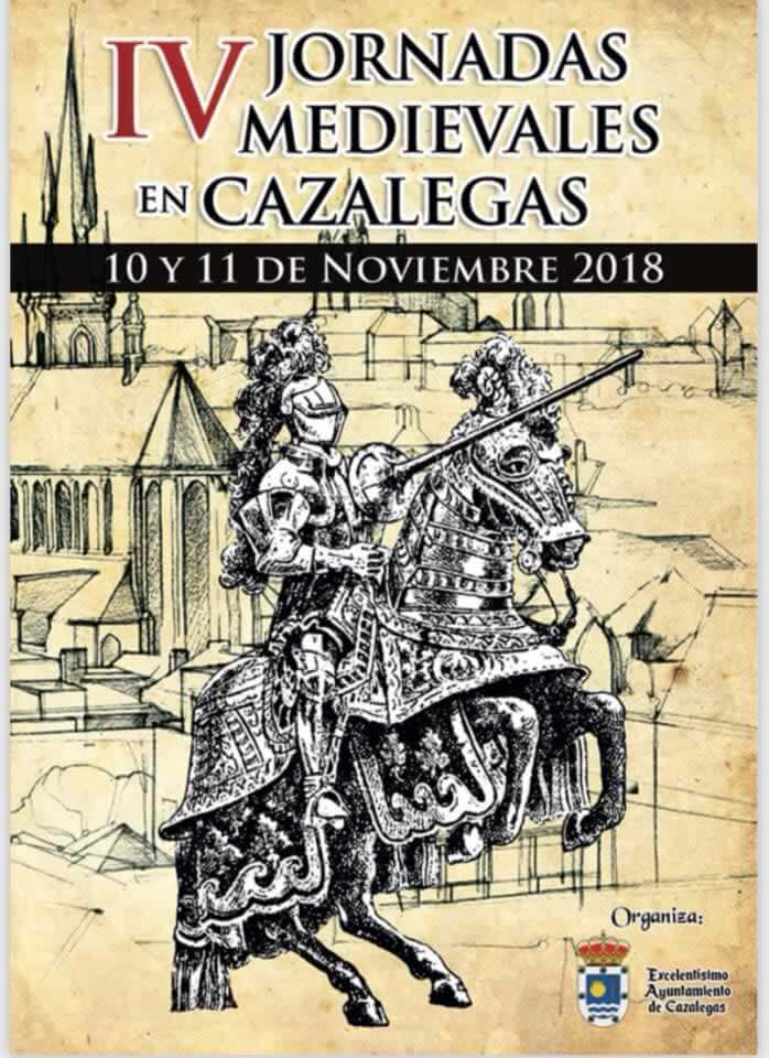 Programacion de actividades del  Mercado medieval en Cazalegas , Toledo , los dias 10 y 11 de Noviembre del 2018