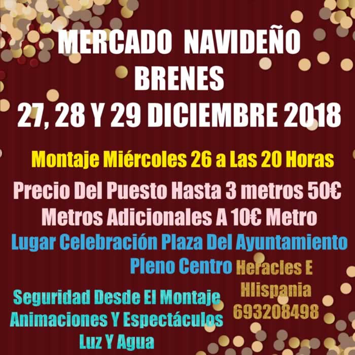 Mercado de Navidad en Brenes, Sevilla del 27 al 29 de Diciembre del 2018
