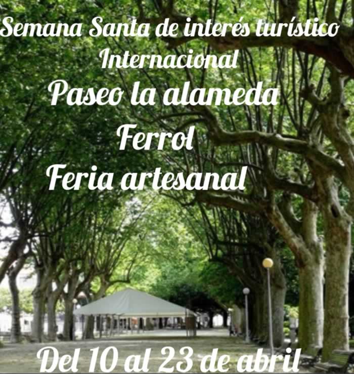 Mercado de artesania en El Ferrol, La Coruña del 10 al 23 de Abril del 2019