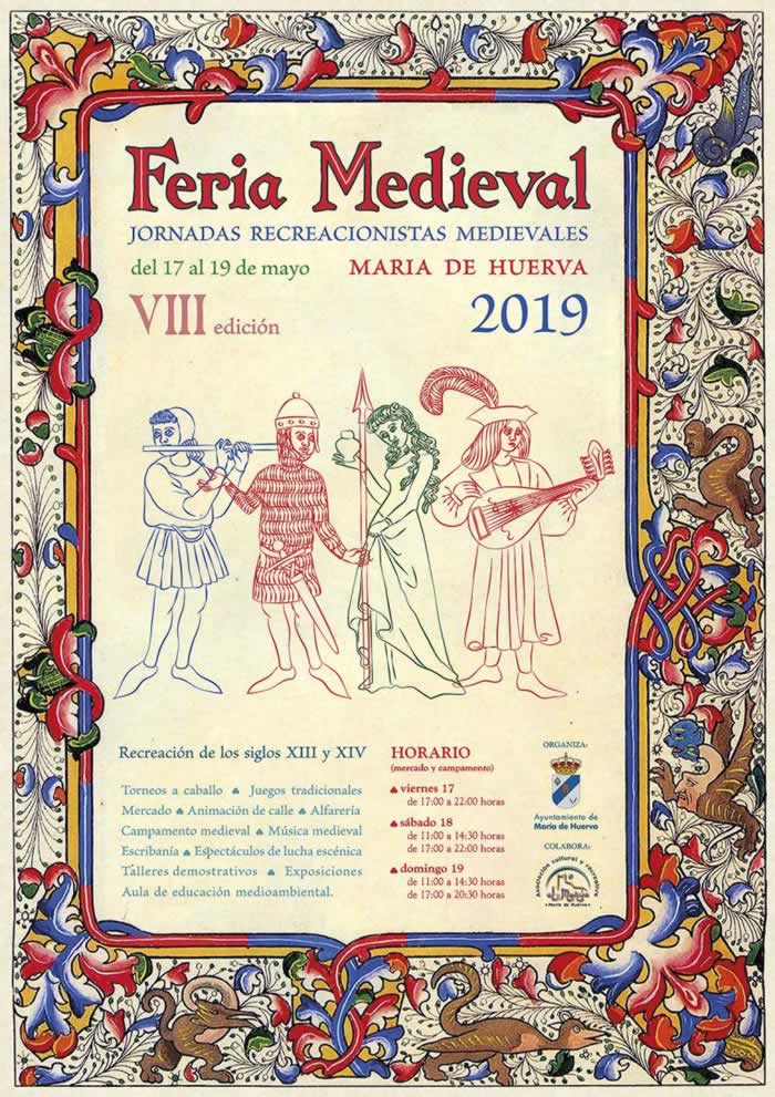 [17 al 19 de Mayo del 2019] Programacion de las VIII edición Jornadas Medievales en María de Huerva, Zaragoza