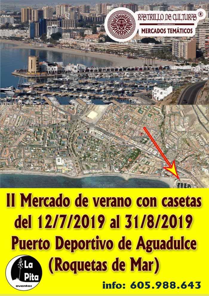 [12 de Julio al 01 de Septiembre] Mercado de verano en el Puerto deportivo de Aguadulce, Almeria