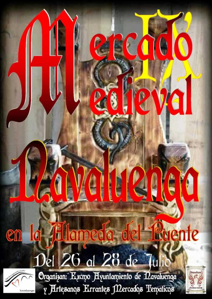 [CONVOCATORIA] Mercado medieval en Navaluenga, Avila del 26 al 28 de Julio del 2019