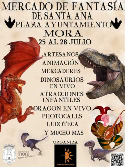 [25 al 28 de Julio]  Mercado de fantasia Santa Ana en Mora , Toledo  ** Gratuito