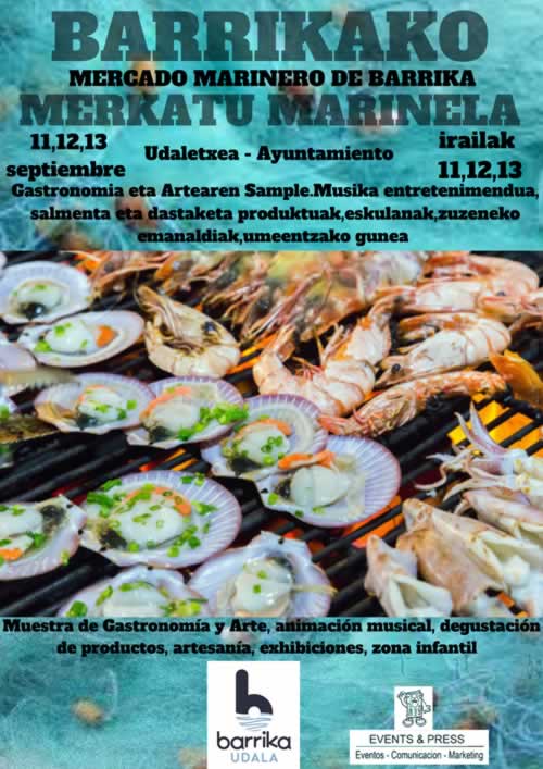 11 al 13 de Septiembre 2020 : Mercado marinero en Barrika, Vizcaya