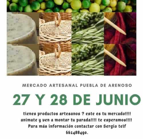 27 y 28 de junio 2020 : Mercado artesanal en Puebla de Arenoso, Castellon