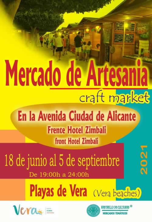 [VERANO 2021] Mercado de artesania » Craft Market» en la playa de Vera, Almeria