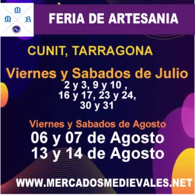 [JULIO Y AGOSTO 2021] Feria de artesania anual en Cunit , Tarragona