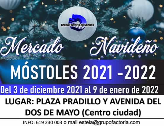 Mercado de navidad en Mostoles, Madrid 2021