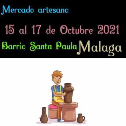 Mercado artesano en Santa Paula, Malaga - Octubre 2021