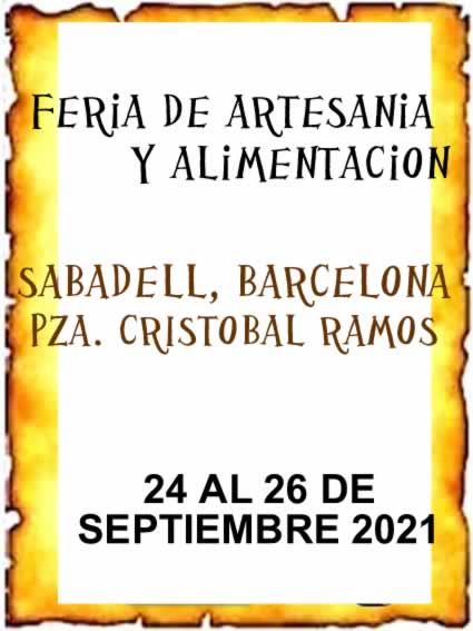 Feria de artesania y alimentacion en Sabadell ( Pza Cristobal Ramos )