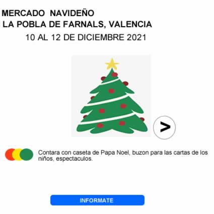 [10 al 12 de Diciembre 2021] Mercado navideño en La Pobla de Farnals, Valencia