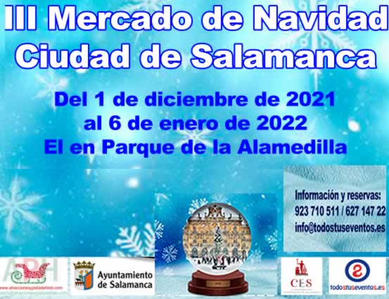 [01 de Diciembre al 06 de Enero 2021] III Mercado de navidad «Ciudad de Salamanca» en Salamanca