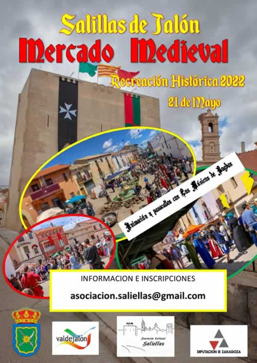 21 de Mayo 2022 Mercado medieval . Recreacion historica 2022 en Salillas de Jalón , Zaragoza