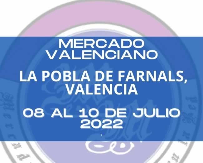 Julio 2022 Mercado valenciano en La Pobla de Farnals, Valencia