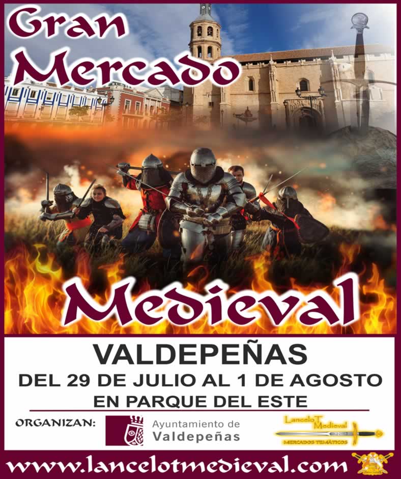 Mercado medieval en Valdepeñas, Ciudad Real del 30 de Julio al 01 de Agosto 2022