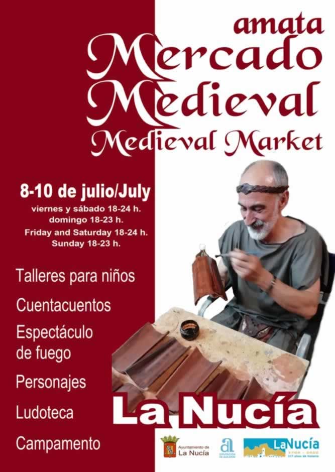 Mercado medieval en La Nucia,  Alicante 08 al 10 de Julio 2022