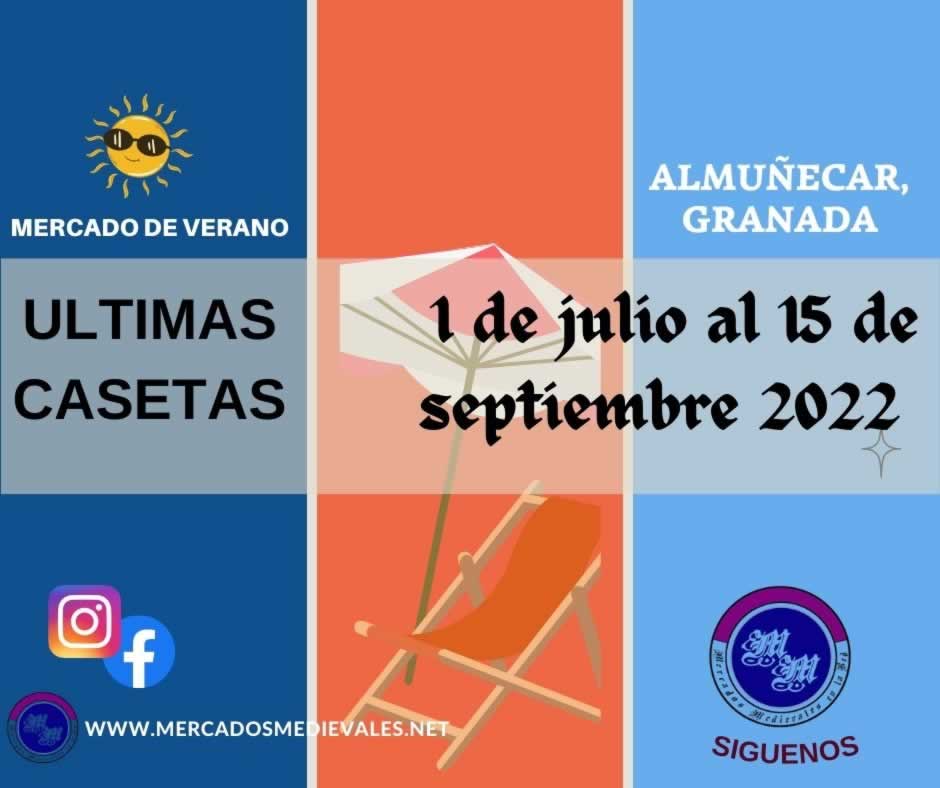 Mercado de verano en Almuñecar, Granada del 01 de Julio al 15 de Septiembre 2022