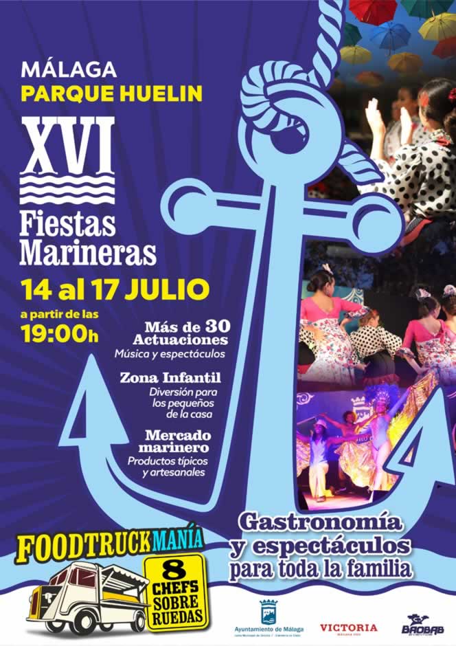 Mercado marinero en el Parque Huelin, Malaga 14 al 17 de Julio 2022