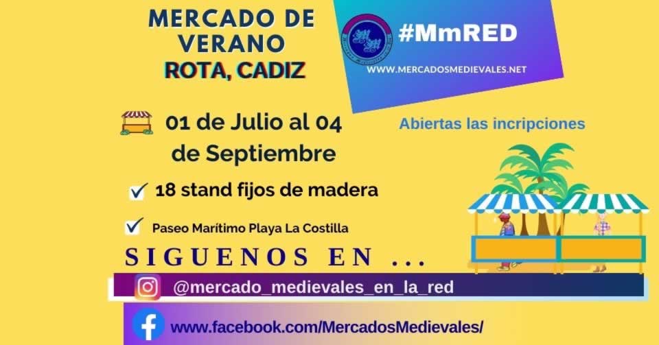 Mercado de verano en Rota, Cadiz del 01 de Julio al 04 de Septiembre 2022