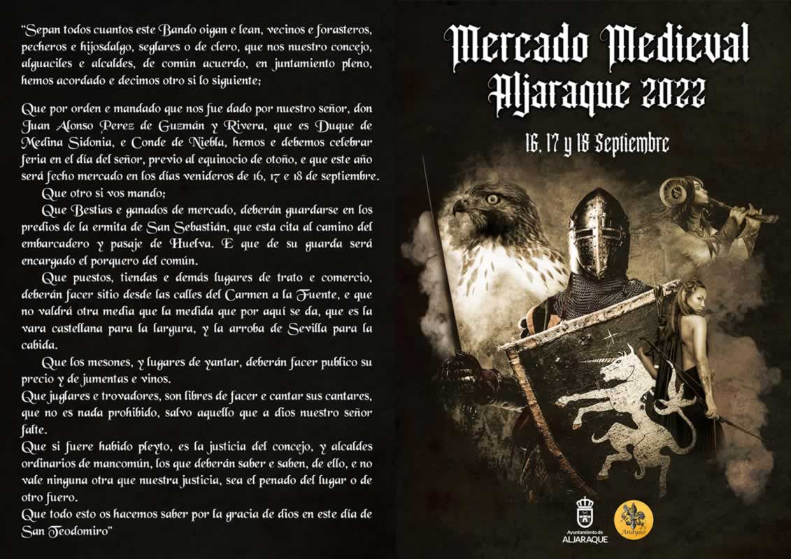 Mercado medieval en Aljaraque, Huelva 16 al 18 de Septiembre 2022