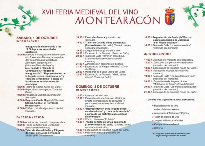 Feria medieval del vino en Montearagon