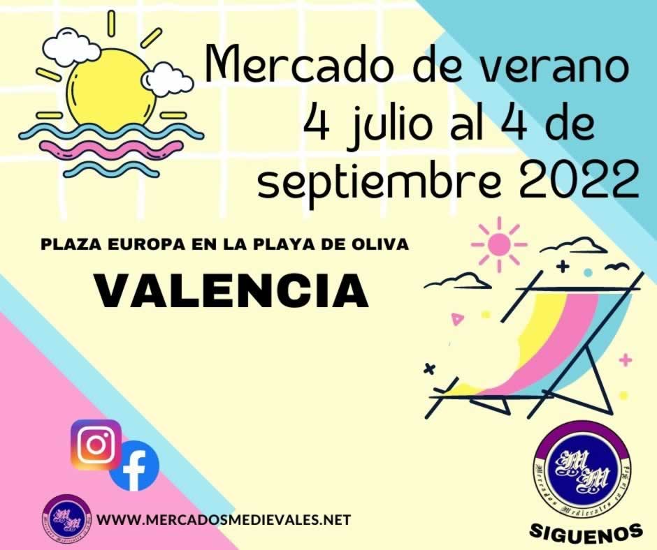 Mercado de verano en Oliva, Valencia del 04 de Julio al 04 de Septiembre 2022