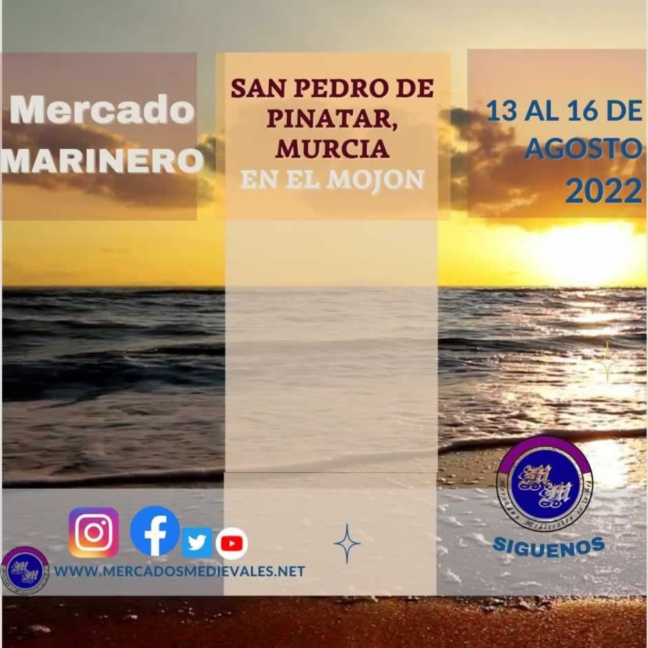 Mercado marinero en San Pedro del Pinatar, Murcia del 13 al 16 de Agosto 2022