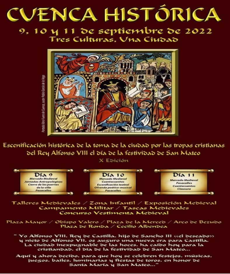 Mercado medieval de las tres culturas en Cuenca del 09 al 11 de Septiembre 2022