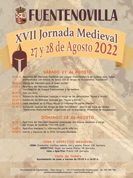 Programacion / Regresa a Fuentenovilla su tradicional Feria Medieval, 27 y 28 de Agosto 2022