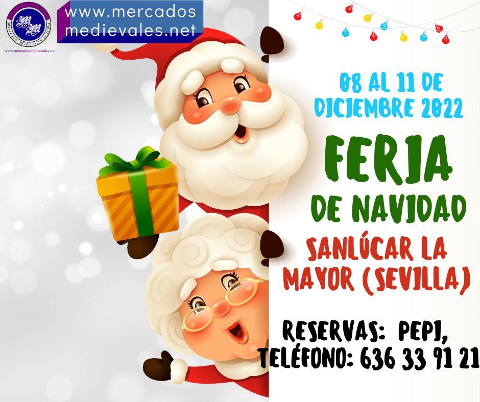 Mercado navideño en Sanlucar La Mayor, Sevilla 08 al 11 de Diciembre 2022