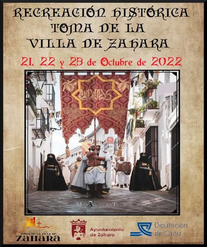 Mercado medieval “TOMA DE LA VILLA DE ZAHARA 2022” en Zahara de la Sierra , Cadiz