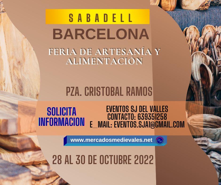 Feria de artesania y alimentacion en Sabadell, Barcelona (PZA. CRISTOBAL RAMOS )