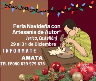 Feria Navideña con Artesanía de Autor® en Jérica, Castellón 29 al 31 de diciembre 2022