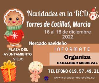 Mercado navideño en Las Torres de Cotillas , Murcia del 16 al 18 de Diciembre 2022