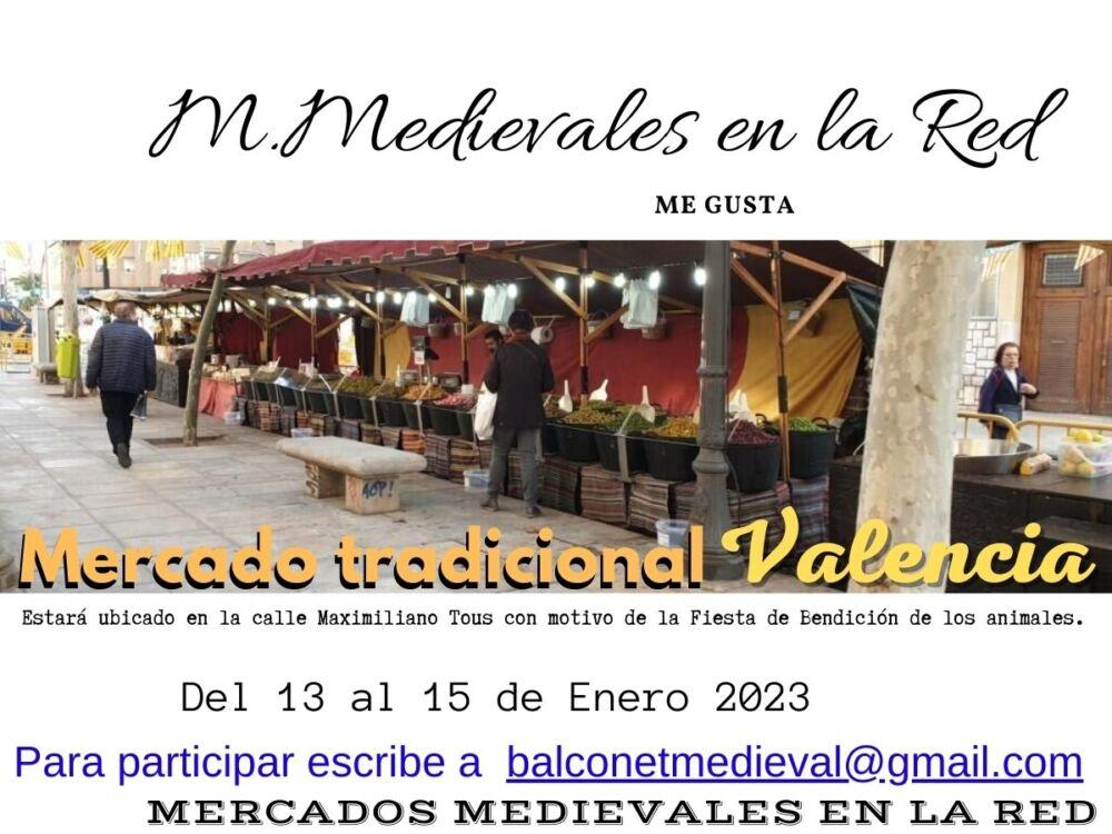 Mercat tradicional en Valencia 13 al 15 de Enero 2023