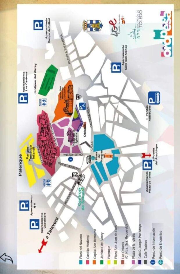 Mercado medieval en Oropesa, Toledo - Mapa del mercado