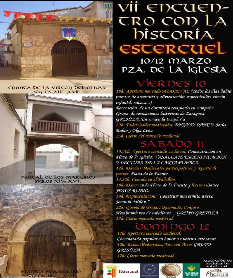 Mercado medieval en VIII encuentro con la historia en Estercuel, Teruel