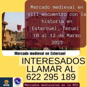 Mercado medieval en VII encuentro con la historia en Estercuel, Teruel