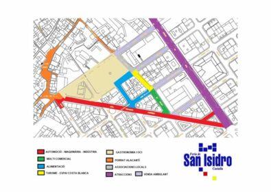 Plano de la feria de San Isidro en Castalla 2023
