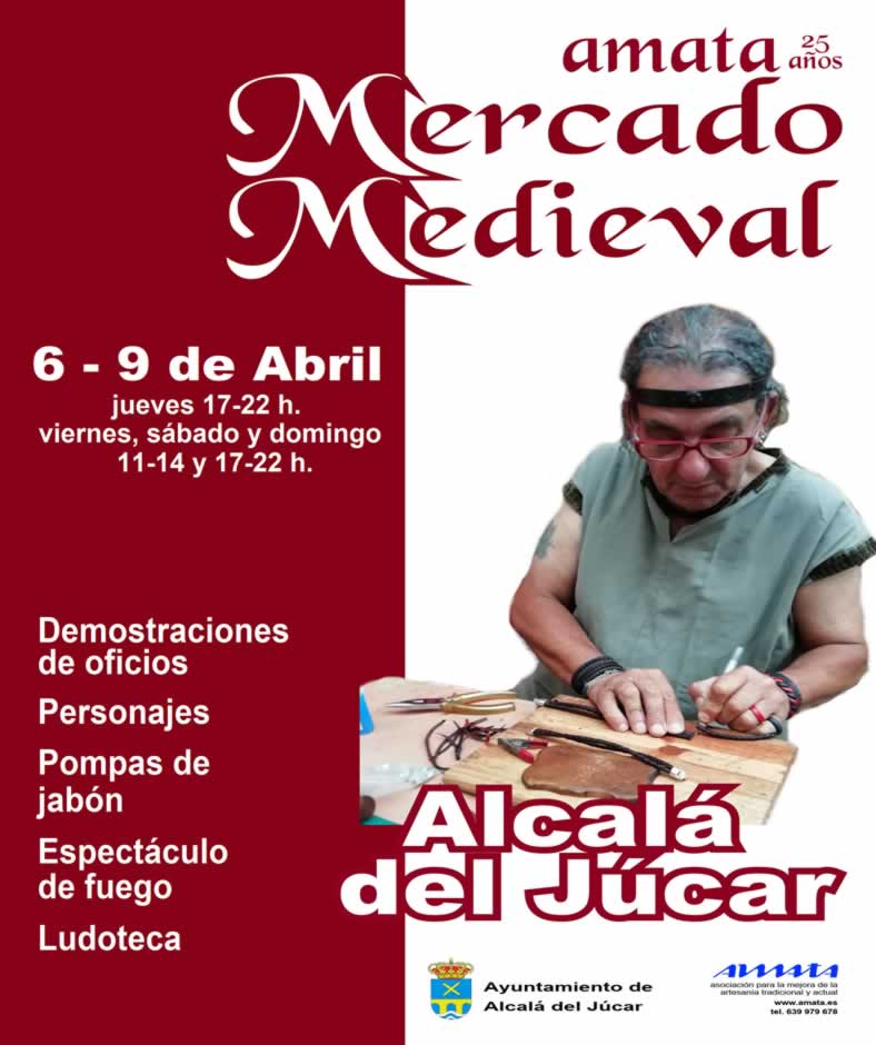 Mercado medieval en Alcalá del Júcar , Albacete