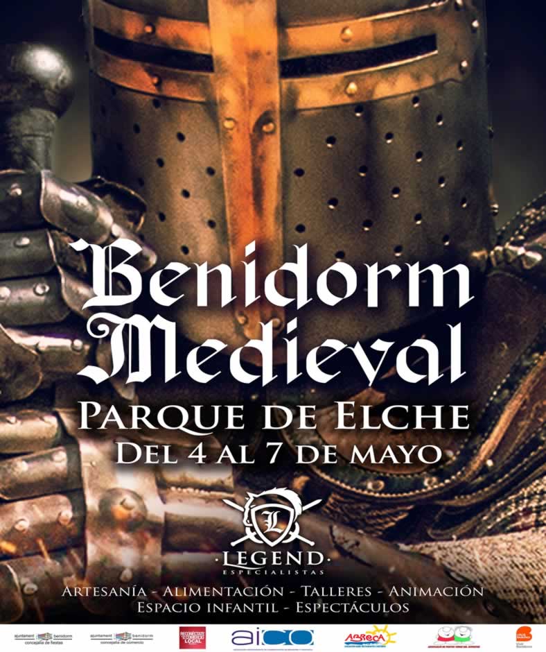 Mercado medieval en Benidorm , Alicante 04 al 07 de Mayo 2023