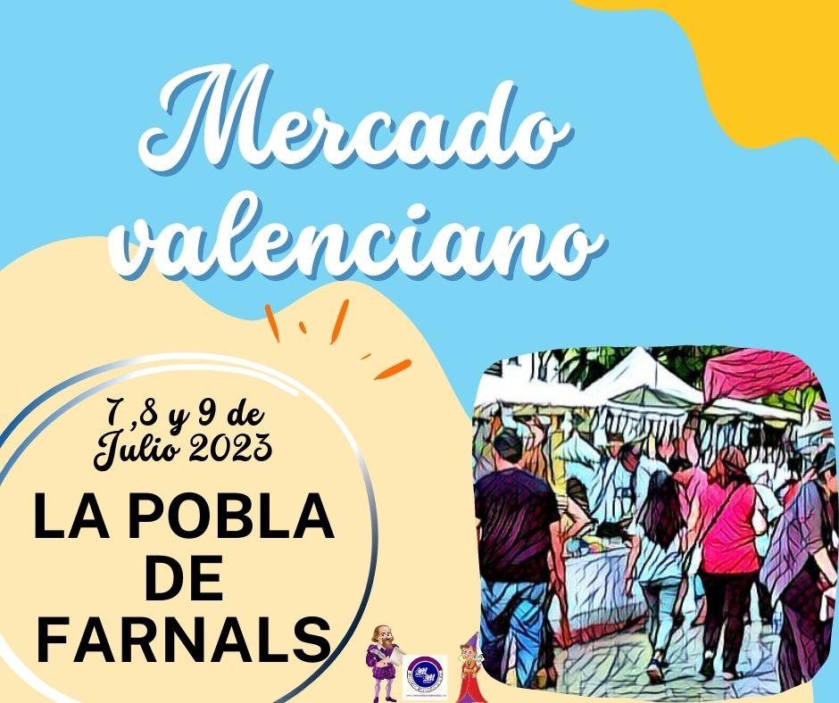 Mercado valenciano la Pobla de Farnals playa Julio 2023