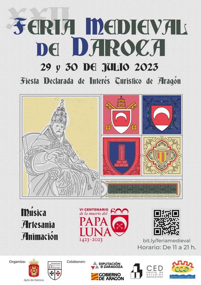 29 y 30 de Julio 2023 Programación de la Feria medieval en Daroca, Zaragoza