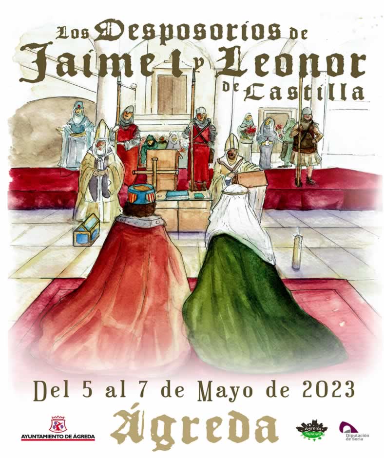 Mercado medieval en los Desposorios de Jaime I y Leonor de Castilla en Agreda, Soria 2023